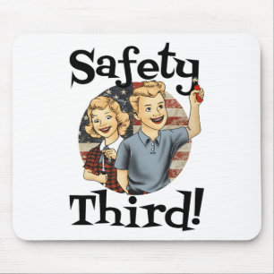 4th Of July Patriotic Fireworks Safety Third Vinta Mouse Pad