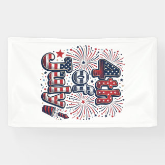 4th of July Patriotic Fireworks Vintage Shirt Desi Banner