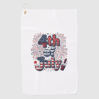 4th of July Patriotic Fireworks Vintage Shirt Desi Golf Towel