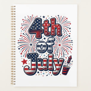 4th of July Patriotic Fireworks Vintage Shirt Desi Planner