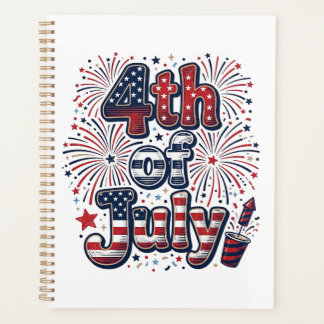 4th of July Patriotic Fireworks Vintage Shirt Desi Planner