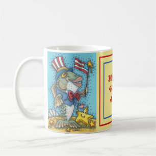 4TH OF JULY PATRIOTIC FISH & STARFISH MUG Classic