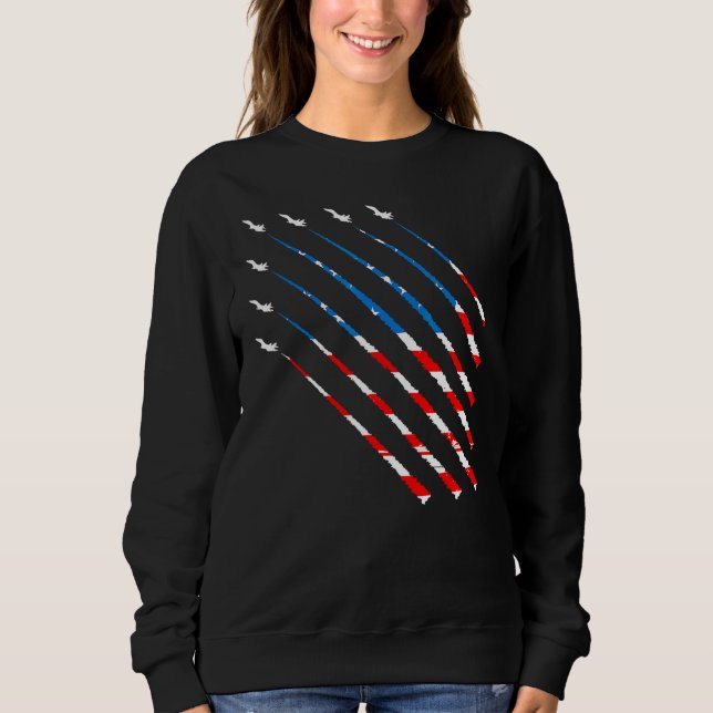 4th Of July Patriotic  For Mem USA Fireworks Sweatshirt (Front)