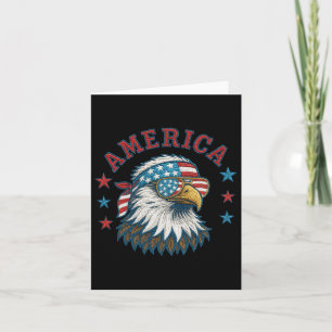 4th Of July Patriotic Freedom Faux Embroidery Amer Card