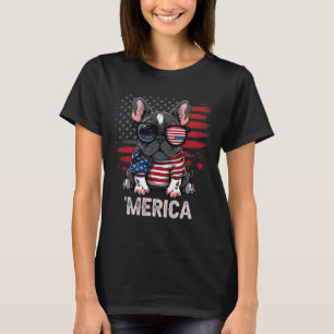 4th Of July Patriotic Frenchie Dog Merica T-Shirt