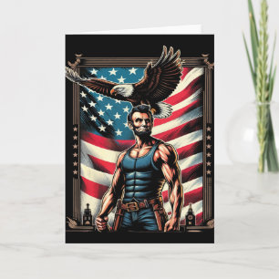 4th Of July Patriotic Funny Abraham Lincoln July 4 Card