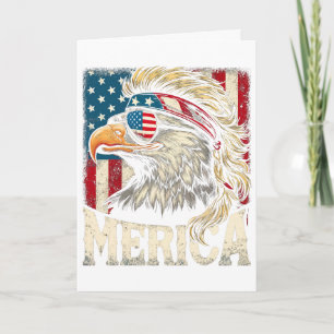 4th Of July Patriotic Funny Eagle July 4th Usa Mer Card