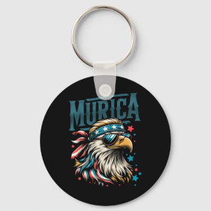 4th Of July Patriotic Funny Eagle July 4th Usa Mur Key Ring
