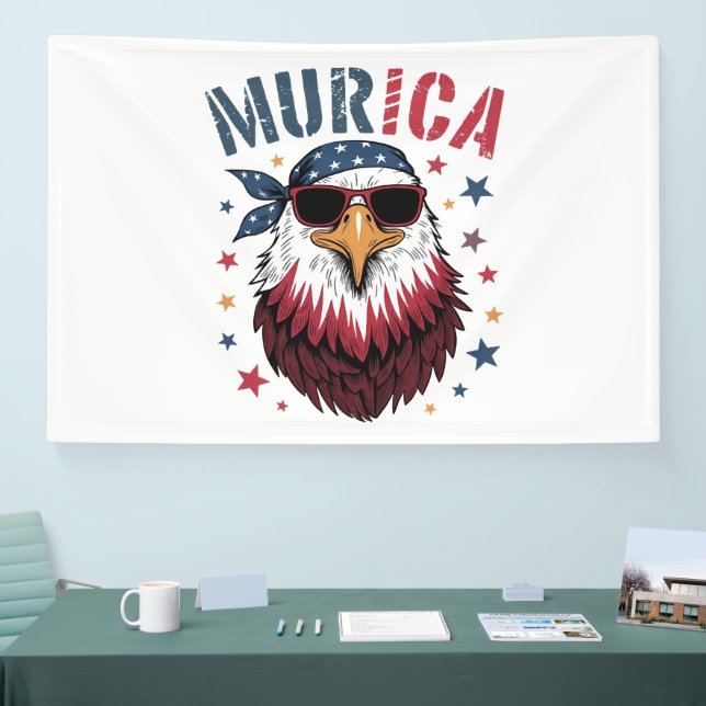 4th of July Patriotic Funny Eagle USA Banner (Tradeshow)