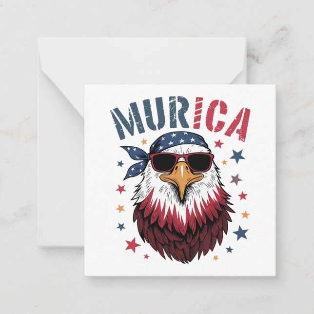 4th of July Patriotic Funny Eagle USA Card (Front)