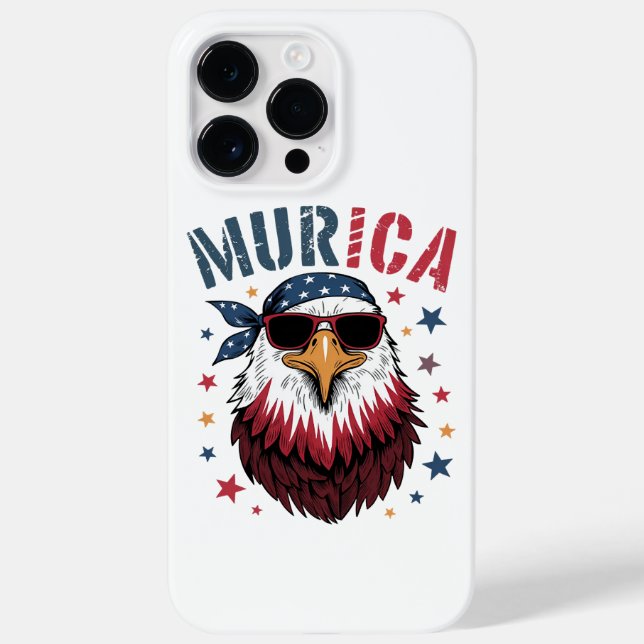 4th of July Patriotic Funny Eagle USA Case-Mate iPhone Case (Back)