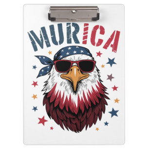 4th of July Patriotic Funny Eagle USA Clipboard