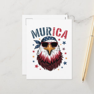 4th of July Patriotic Funny Eagle USA Holiday Postcard