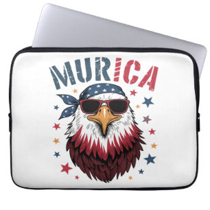 4th of July Patriotic Funny Eagle USA Laptop Sleeve