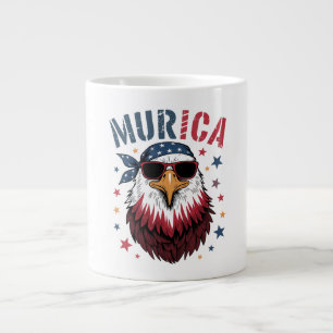 4th of July Patriotic Funny Eagle USA Large Coffee Mug
