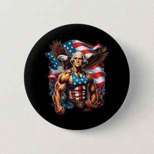 4th Of July Patriotic Funny George Washington July 6 Cm Round Badge