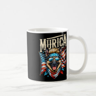 4th Of July Patriotic Funny German Shepherd July 4 Coffee Mug