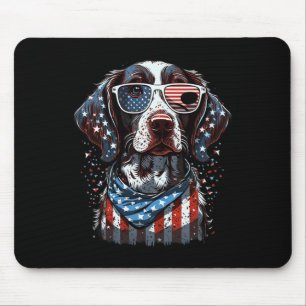 4th Of July Patriotic German Shorthaired Pointer D Mouse Pad