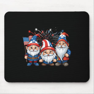 4th Of July Patriotic Gnomes American Flag Usa Gno Mouse Pad