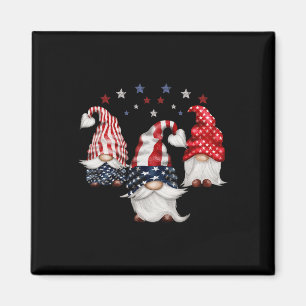 4th Of July Patriotic Gnomes Funny Cute American U Magnet