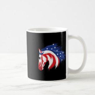 4th Of July Patriotic Horse American Flag Horsebac Coffee Mug