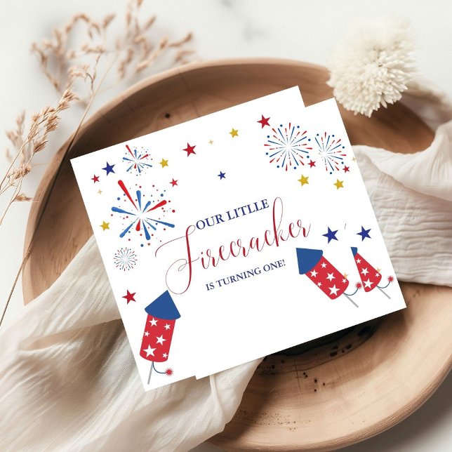 4th of July Patriotic independence  birthday party Napkin (Creator Uploaded)