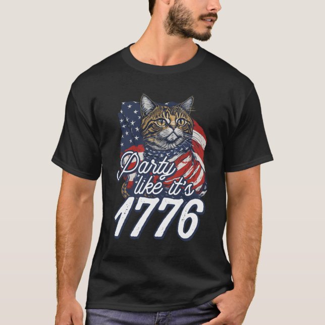 4th of July Patriotic Independence Day American T-Shirt (Front)