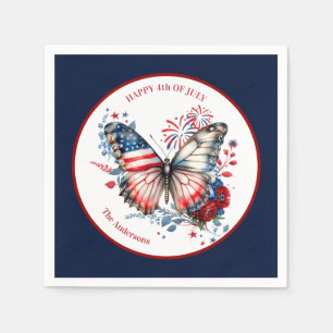 4th of July Patriotic Independence Day Name Napkin