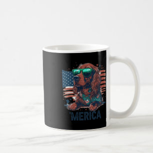 4th Of July Patriotic Irish Setter Dog Merica Coffee Mug