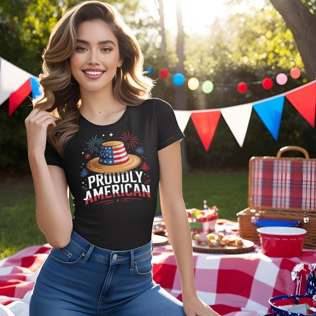4th of July Patriotic - Proudly American T-Shirt (Creator Uploaded)