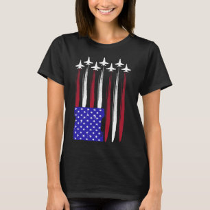 4th Of July Patriotic Red White Blue Usa Flag Figh T-Shirt