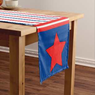 4th of July Patriotic Star Stripes Table Runner
