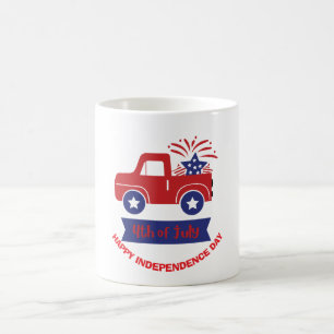 "4th of July" Patriotic Truck Design Custom Coffee Mug