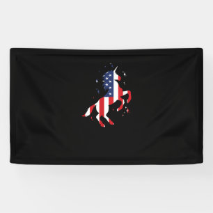 4th Of July Patriotic Unicorn USA Flag For Girls K Banner