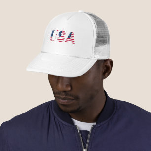 4th of July patriotic USA america flag star party Trucker Hat