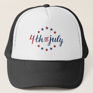 4th of July Patriotic USA stars independance Trucker Hat