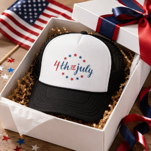 4th of July Patriotic USA stars independance Trucker Hat