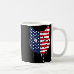 4th Of July Persian Cat Aaamerican Flag Patriotic Coffee Mug