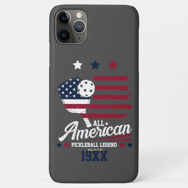 4th of July Pickleball USA Independence Day Gift Case-Mate iPhone Case (Back)
