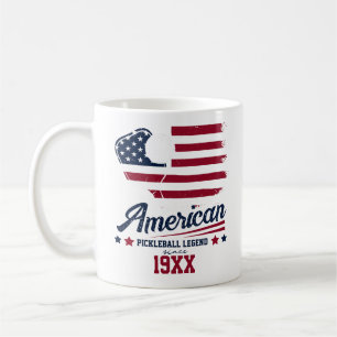 4th of July Pickleball USA Independence Day Gift Coffee Mug