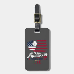 4th of July Pickleball USA Independence Day Gift Luggage Tag