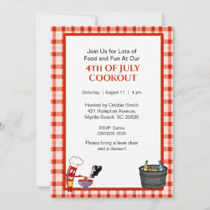 4th Of July Picnic/Cookout Invitation