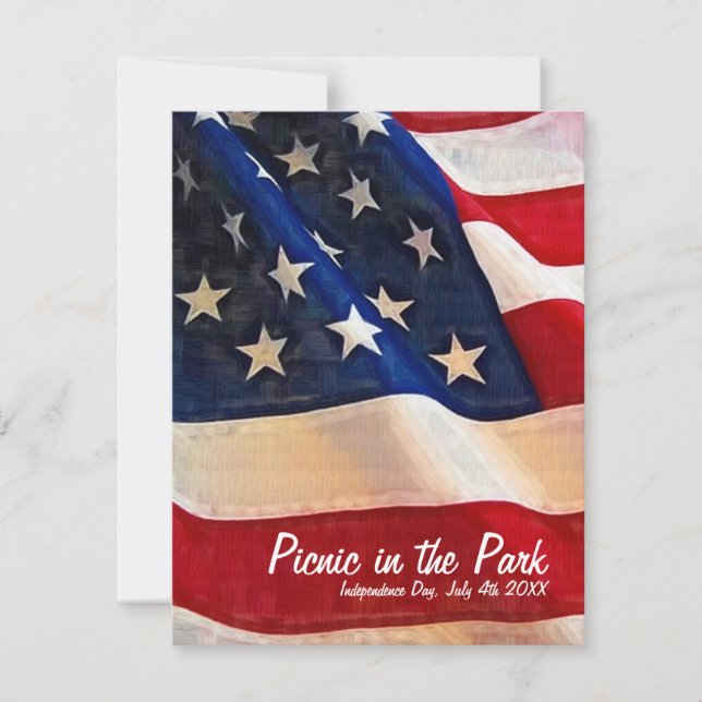 4th of July  Picnic  Independence Day Invite (Front)
