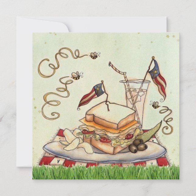 4th of July Picnic invite (Front)