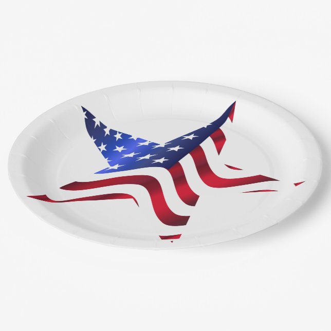 4th of July Picnic Paper Plates, Plate (Angled)