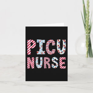 4th Of July Picu Nurse Independence Day American F Card