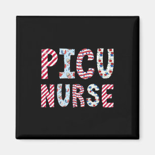 4th Of July Picu Nurse Independence Day American F Magnet