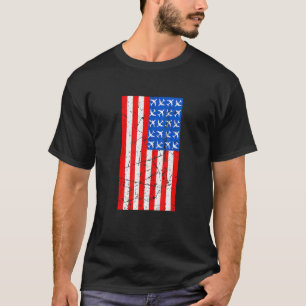 4th Of July Pilot Aeroplane American Flag Aviation T-Shirt