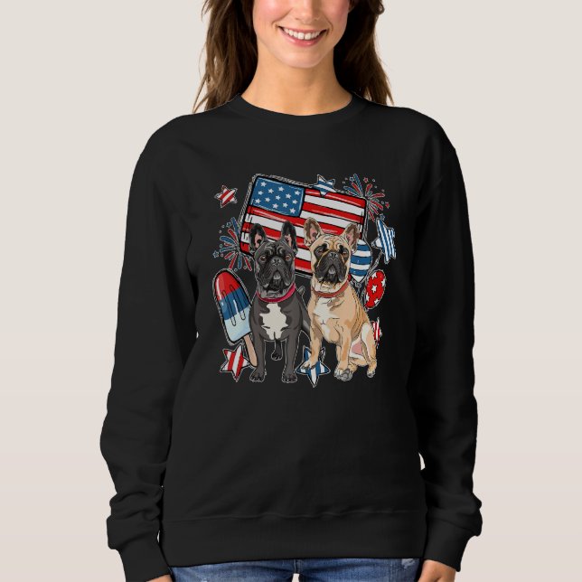 4th Of July Pitbull Dog Independence Day Patriotic Sweatshirt (Front)