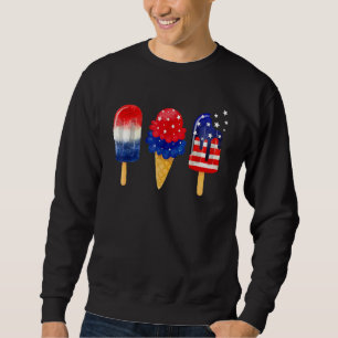 4th Of July Popsicle American Flag Patriotic Summe Sweatshirt
